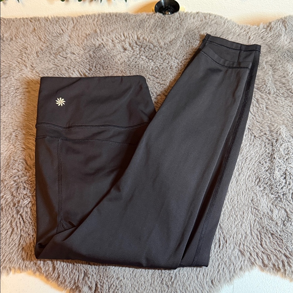 Athleta black high waisted leggings size small petite